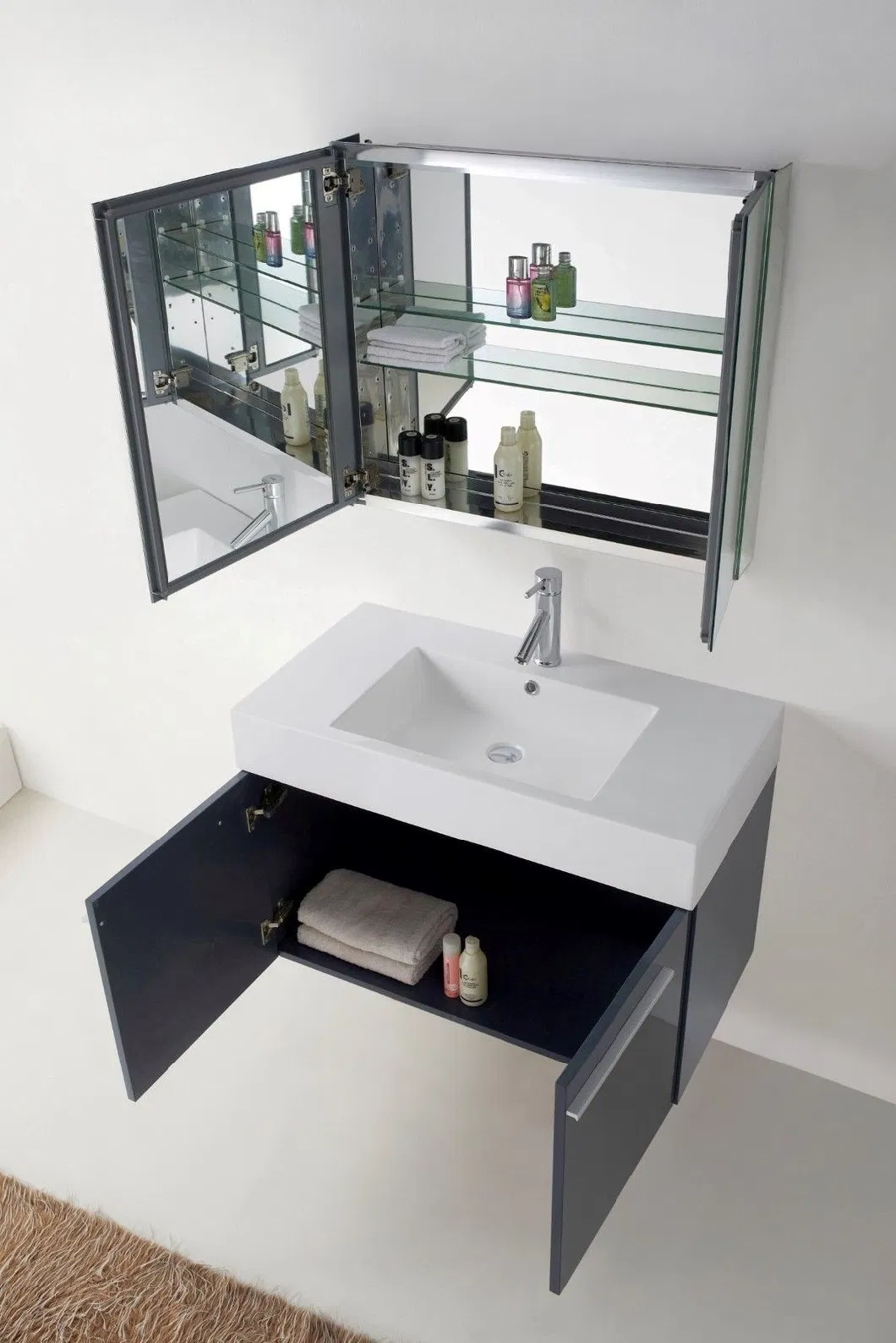 Good Quality Bathroom Furniture Bathroom Cabinet Bathroom Vanity Morden Melamine Style Vanity